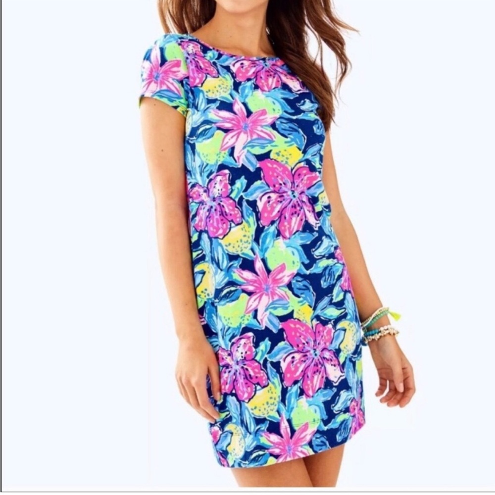 Lilly Pulitzer Womens Small Marlowe Mini Dress in Capri Soleil Beach Tropical